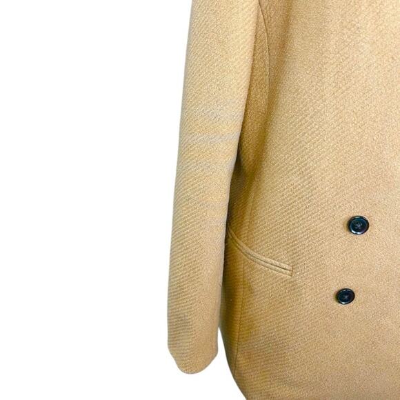 Banana Republic camel double breasted wool coat classic preppy academia neutral - Picture 4 of 12